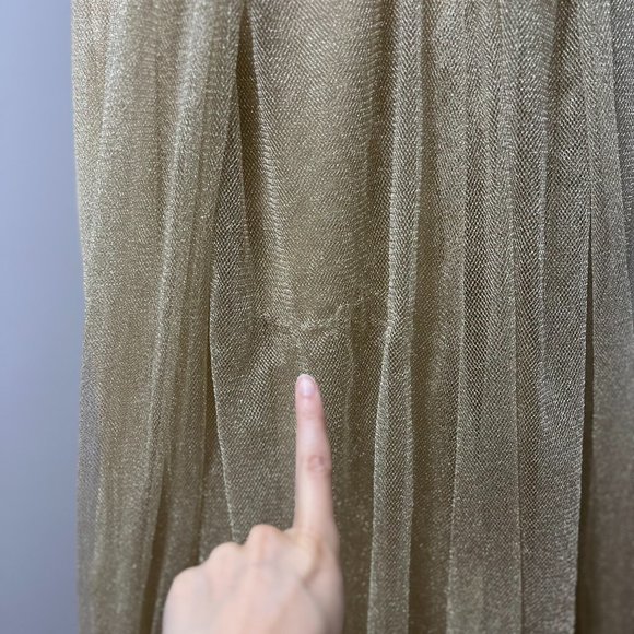Jenny Yoo Anabelle Gold Tulle Convertible Gown Dress Sz 4 - Picture 15 of 16